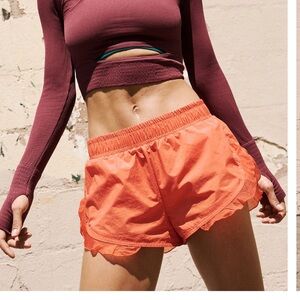 Free People Movement Tough Stuff Shorts - Wild Papaya / Flame Combo